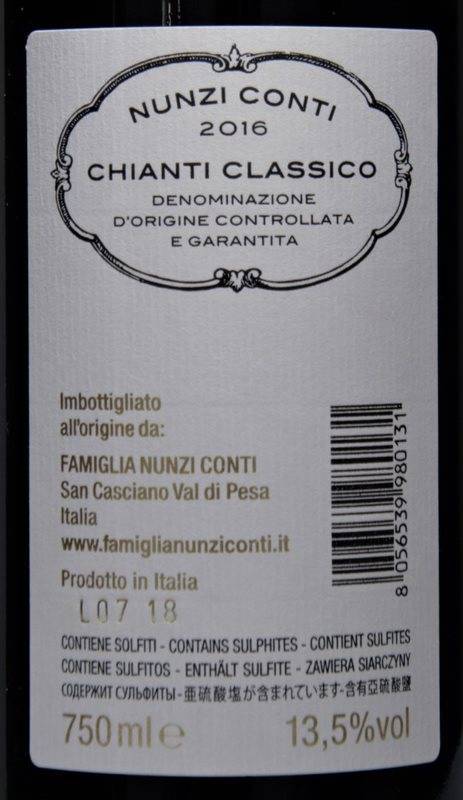 Chianti classico DOCG Nunzi Conti Decanté