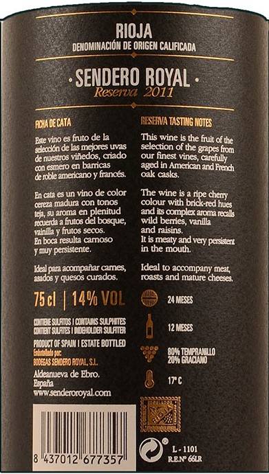 Etiketa Rioja Reserva