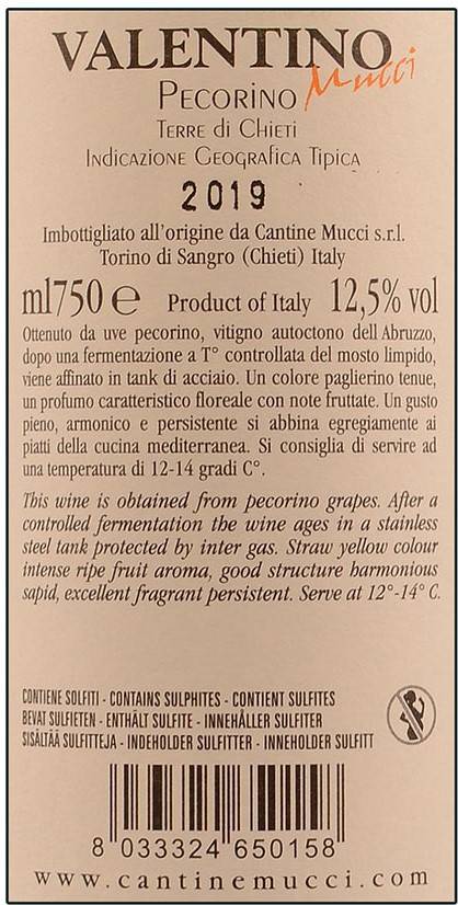 Etiketa Pecorino d\'Abruzzo
