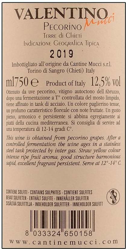 Etiketa Pecorino d\'Abruzzo