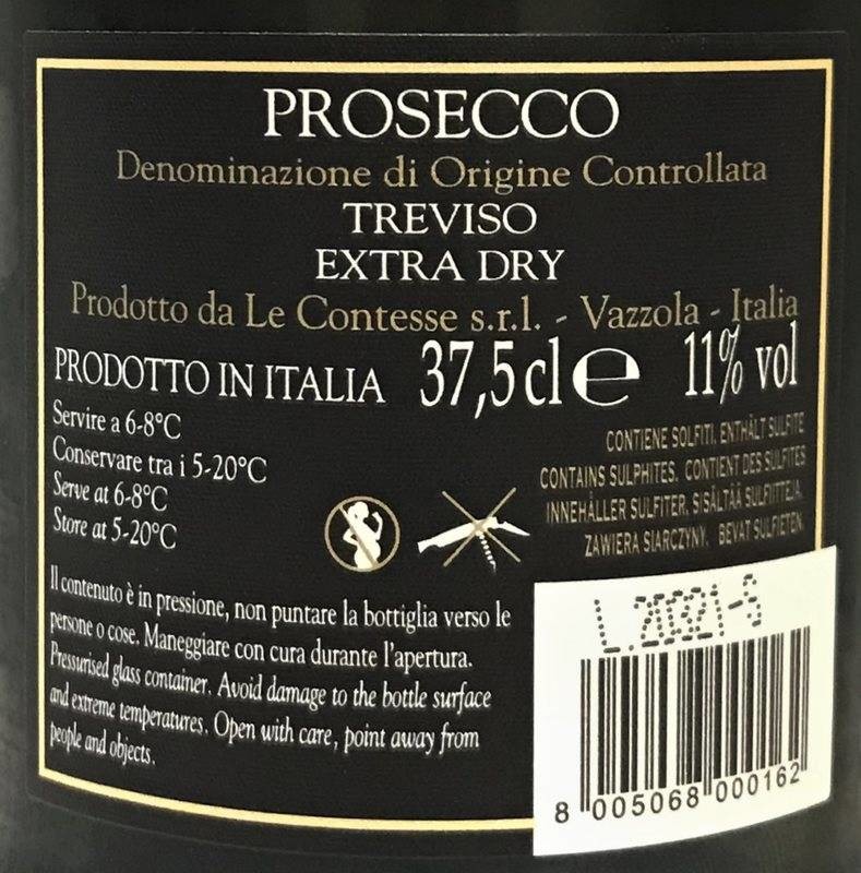 Etiketa Prosecco Spumante 0,375l