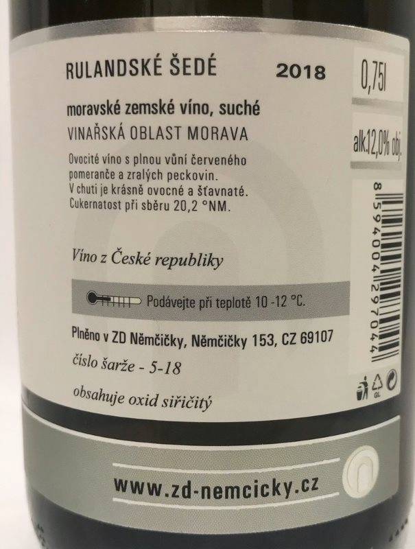 Etiketa Rulandské šedé