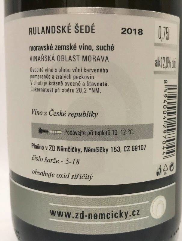 Etiketa Rulandské šedé