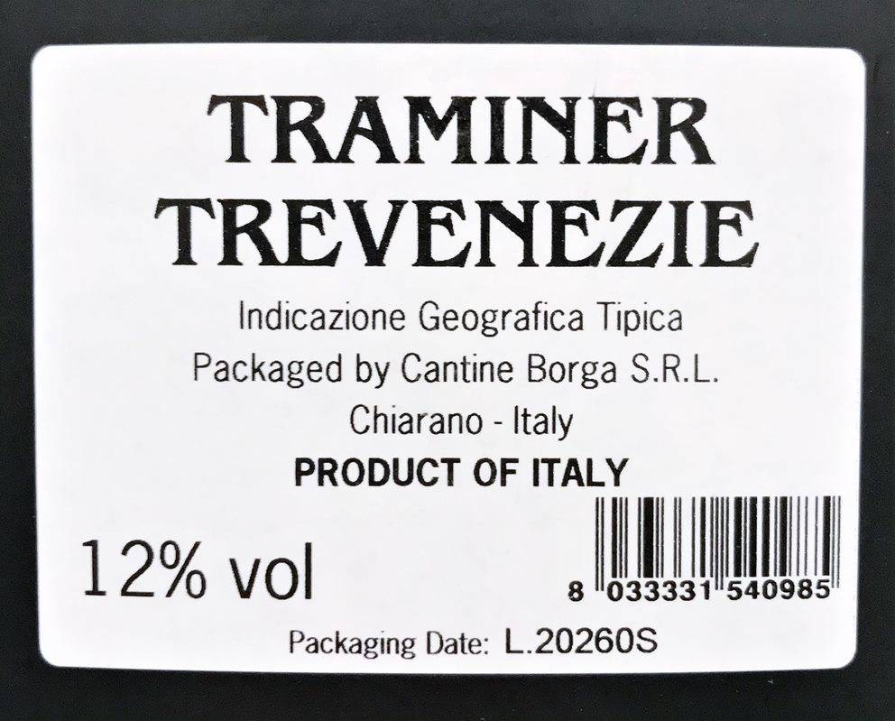 Etiketa Traminer - bag in box 5l