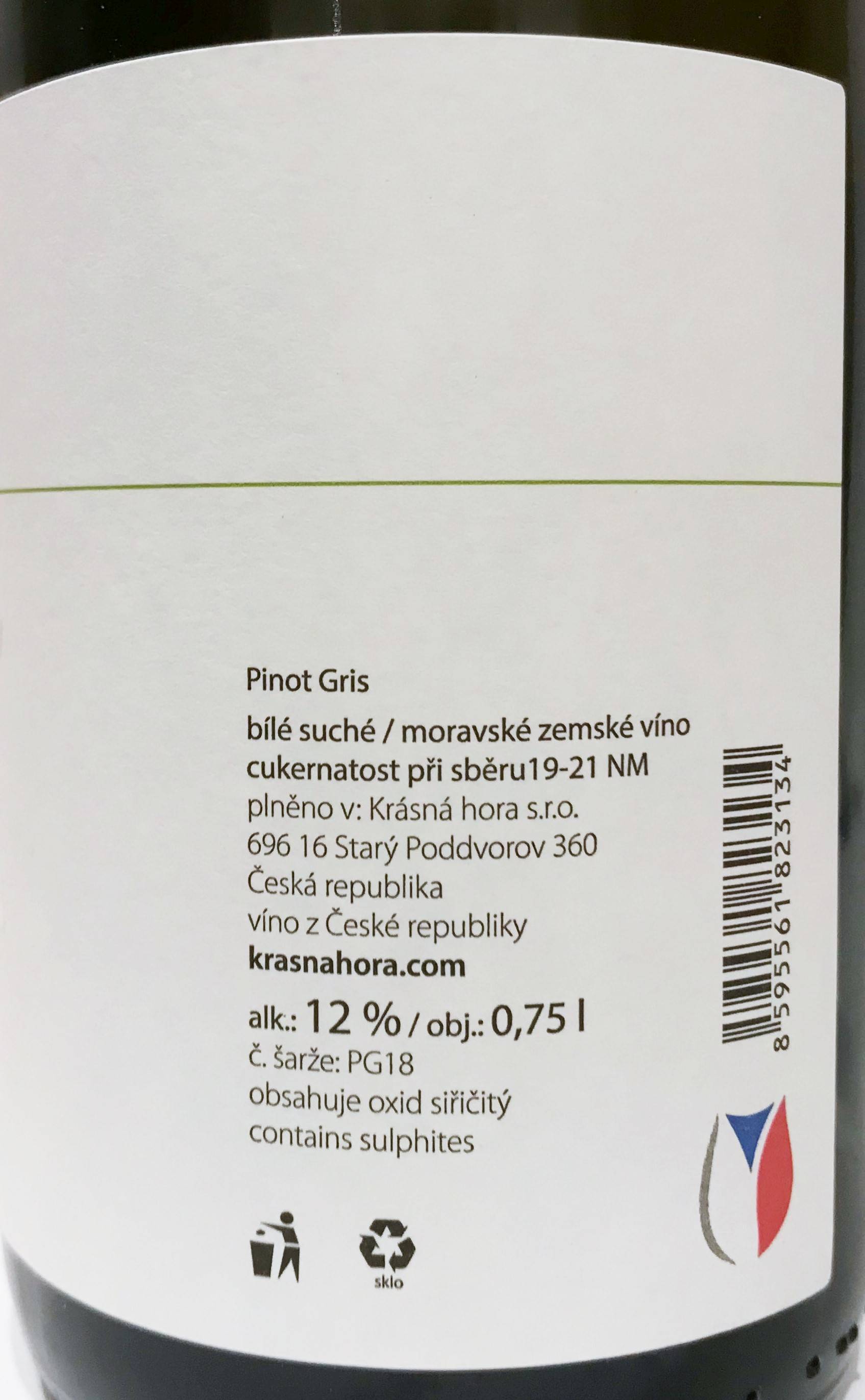 Etiketa Pinot gris
