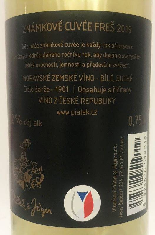 Etiketa Freš - známkové cuvée