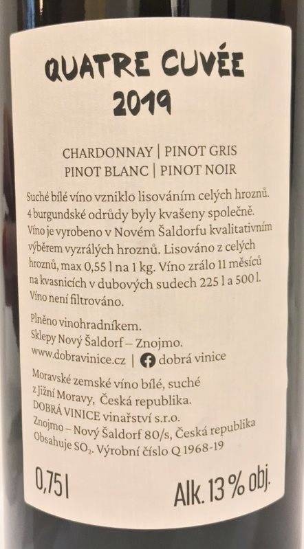 Etiketa Quatre cuvée