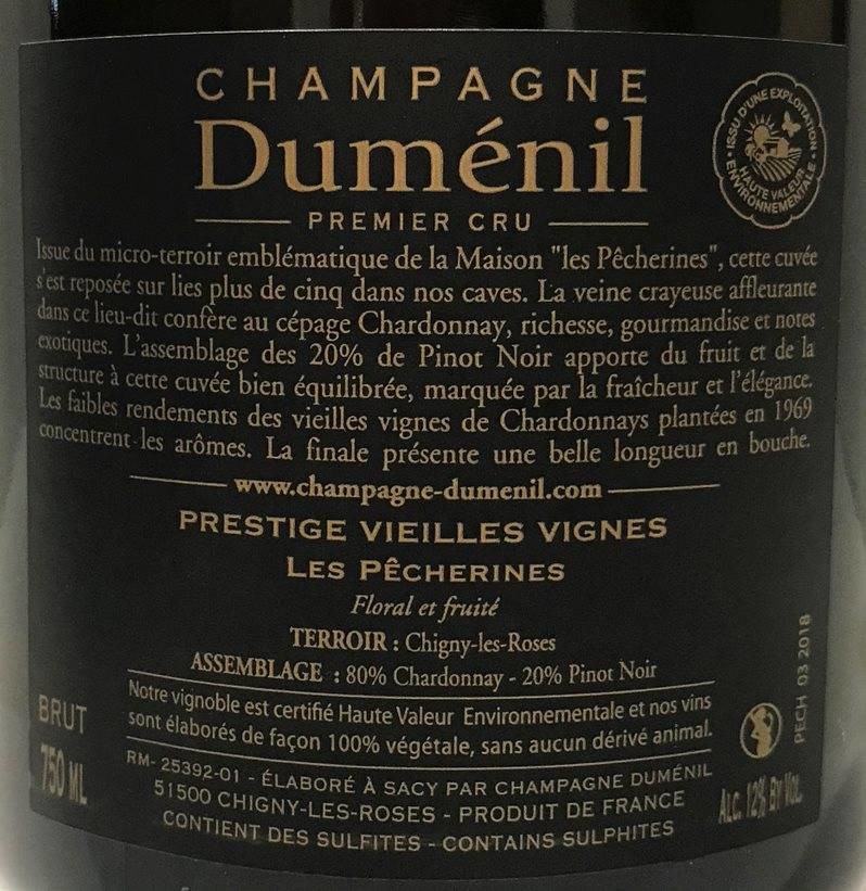 Etiketa Champagne - Prestige Vieilles Vignes