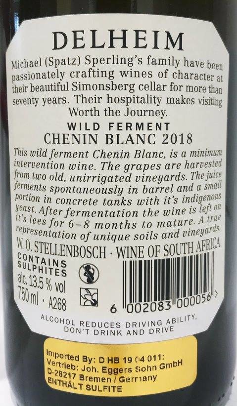 Etiketa Chenin Blanc Family Range