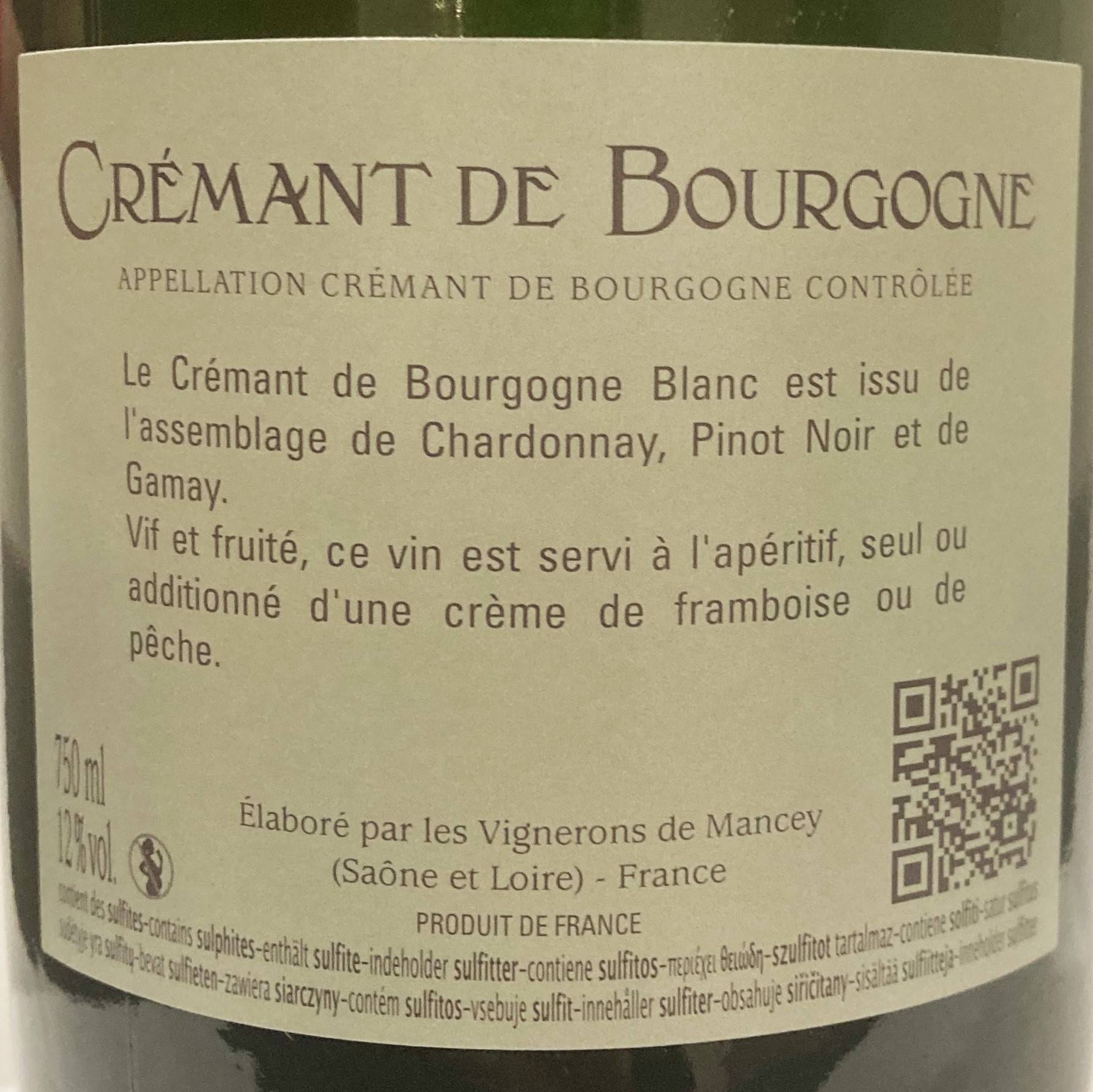 Etiketa Crémant de Bourgogne Reserve