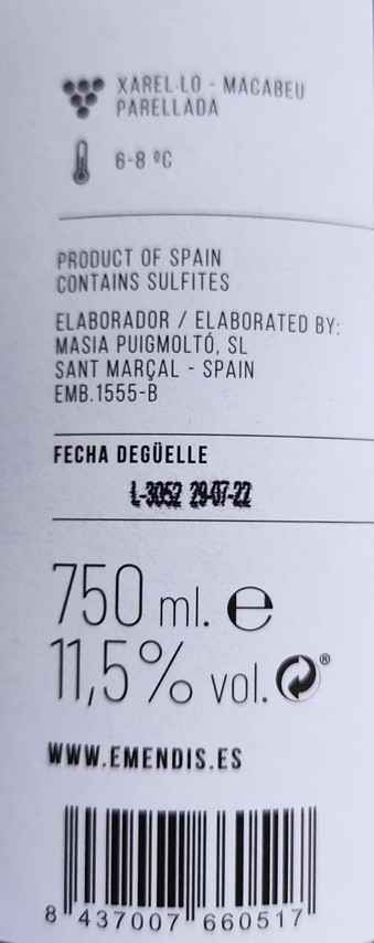 Etiketa Cabró Cava Brut