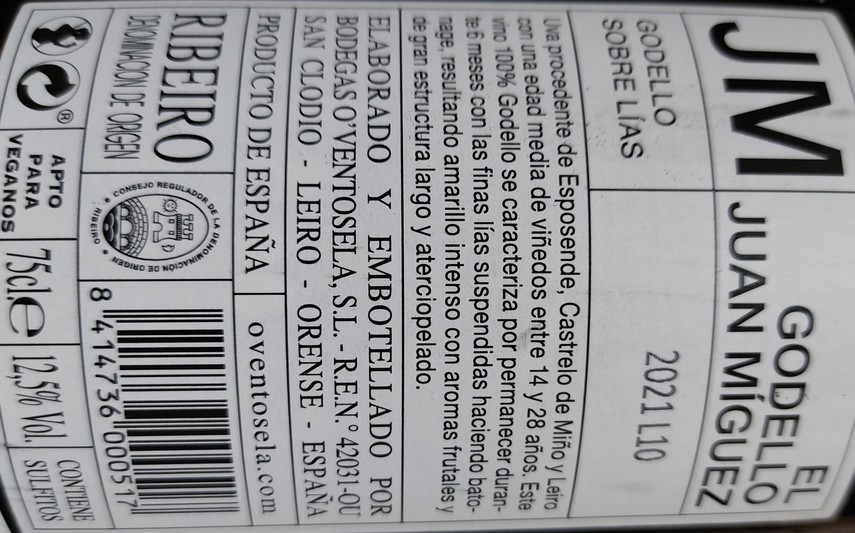 Etiketa El Godello-Juan Míguez