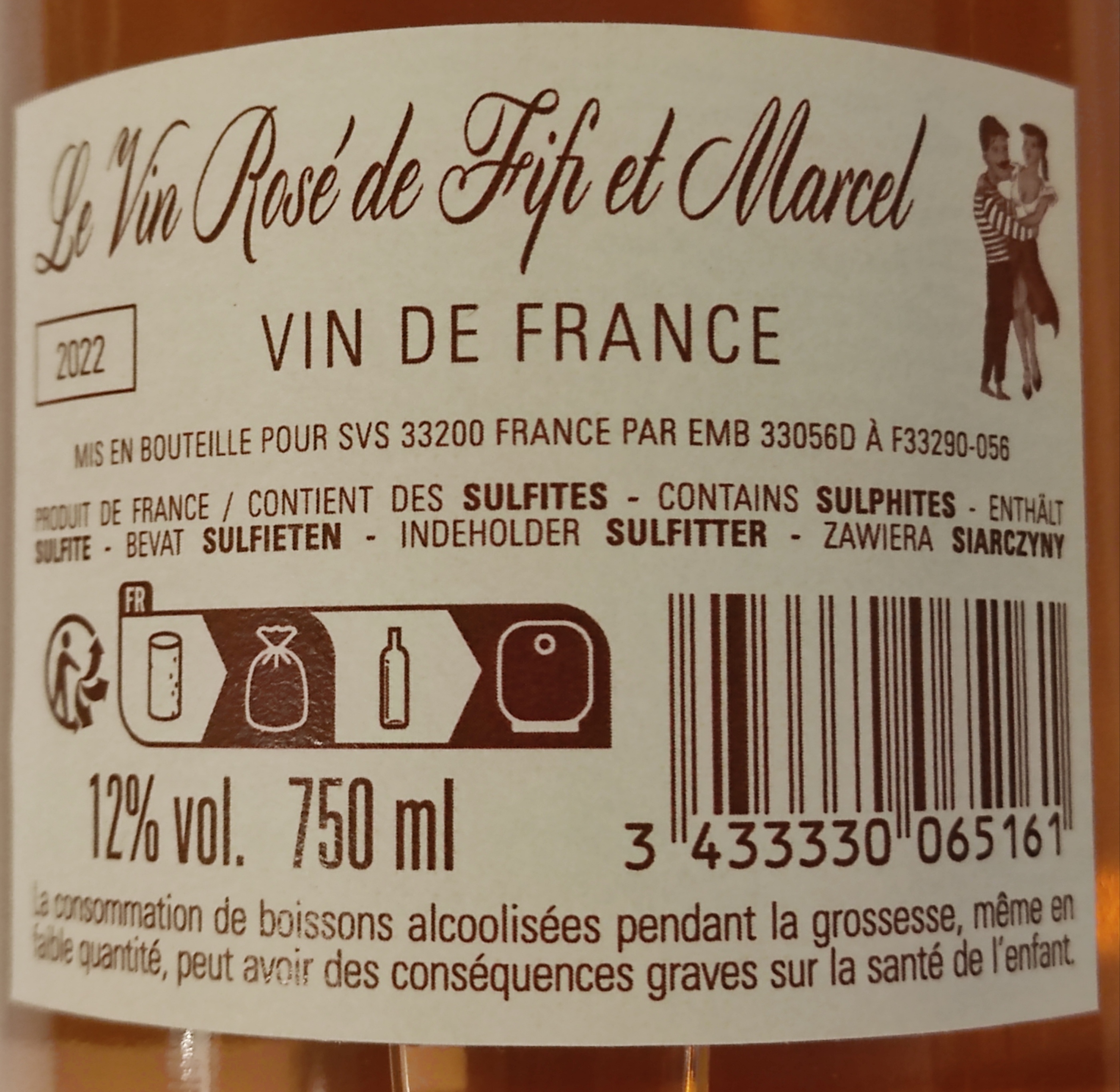 Etiketa Rosé Fifi & Marcel 