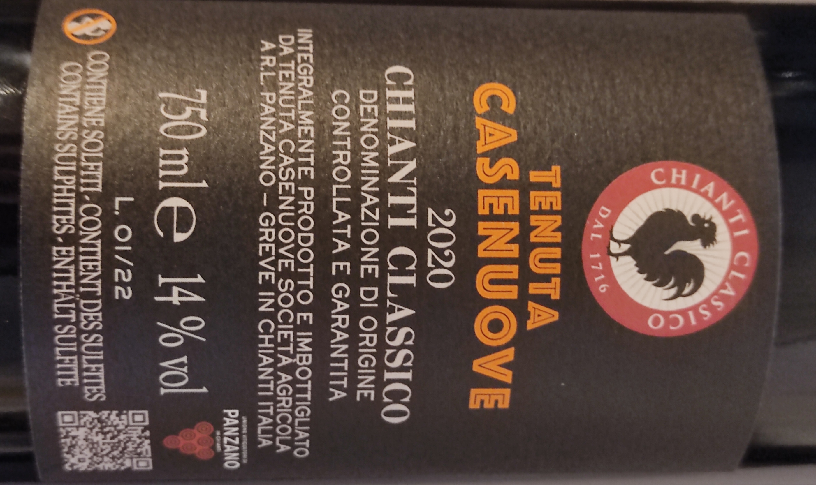 Etiketa Chianti Classico DOCG 