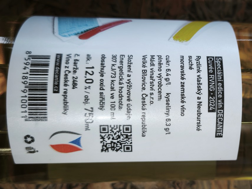 Etiketa Cuvée RVNG