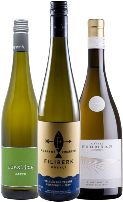 SET Bílé topky v trojce