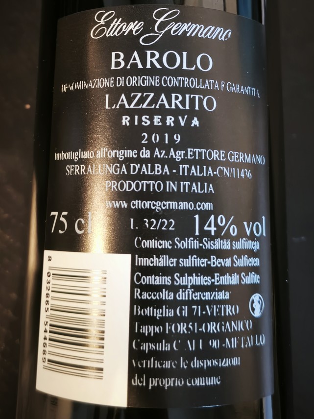 Etiketa Barolo \